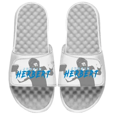 Justin Herbert NFLPA ISlide Youth Tonal Pop Slide Sandals - White