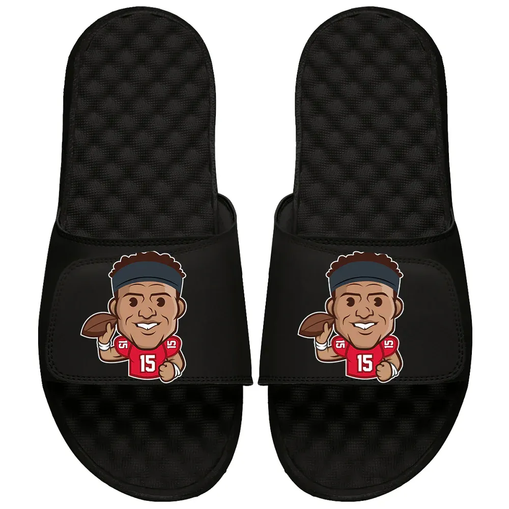 Lids Patrick Mahomes NFLPA ISlide Youth Emoji Slide Sandals - Black