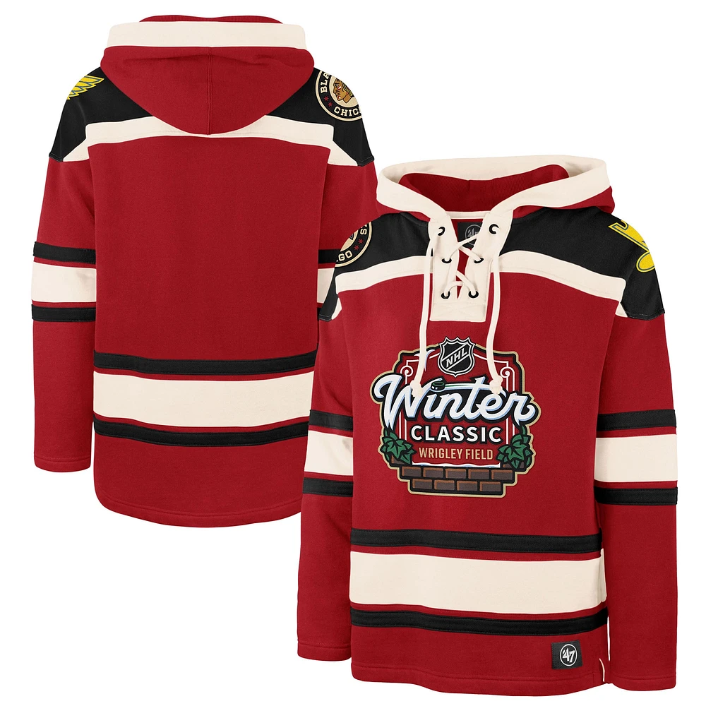 Sweat à capuche lacets supérieur NHL Winter Classic 2025 '47 - Rouge