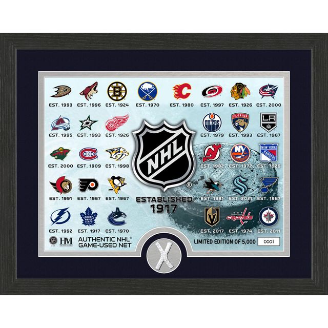 Highland Mint NHL 30,5 x 38,1 cm à collectionner – Photo encadrée avec filet utilisé pour le jeu