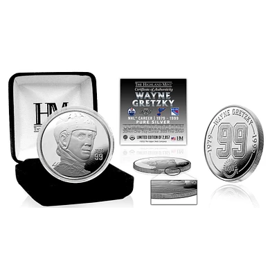 Highland Mint Wayne Gretzky One Troy Carrière - Pièce d'argent