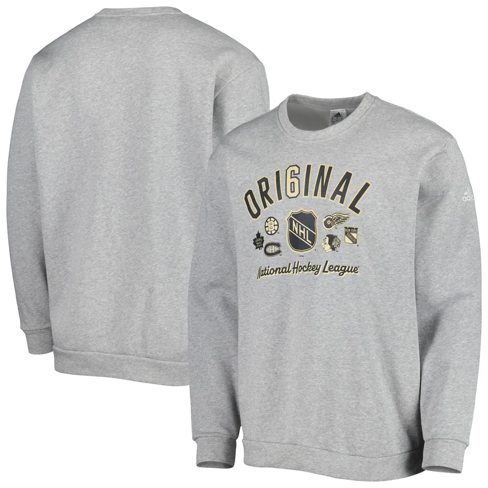 NHL adidas Original Six Pullover Sweatshirt - Heather Gray
