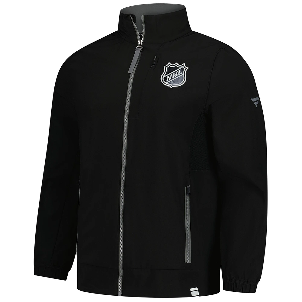 Men's Fanatics  Black NHL Authentic Pro Rink Coaches Full-Zip Jacket