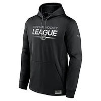 Men's Fanatics Black NHL-Logo Authentic Pro Fleece Pullover Hoodie
