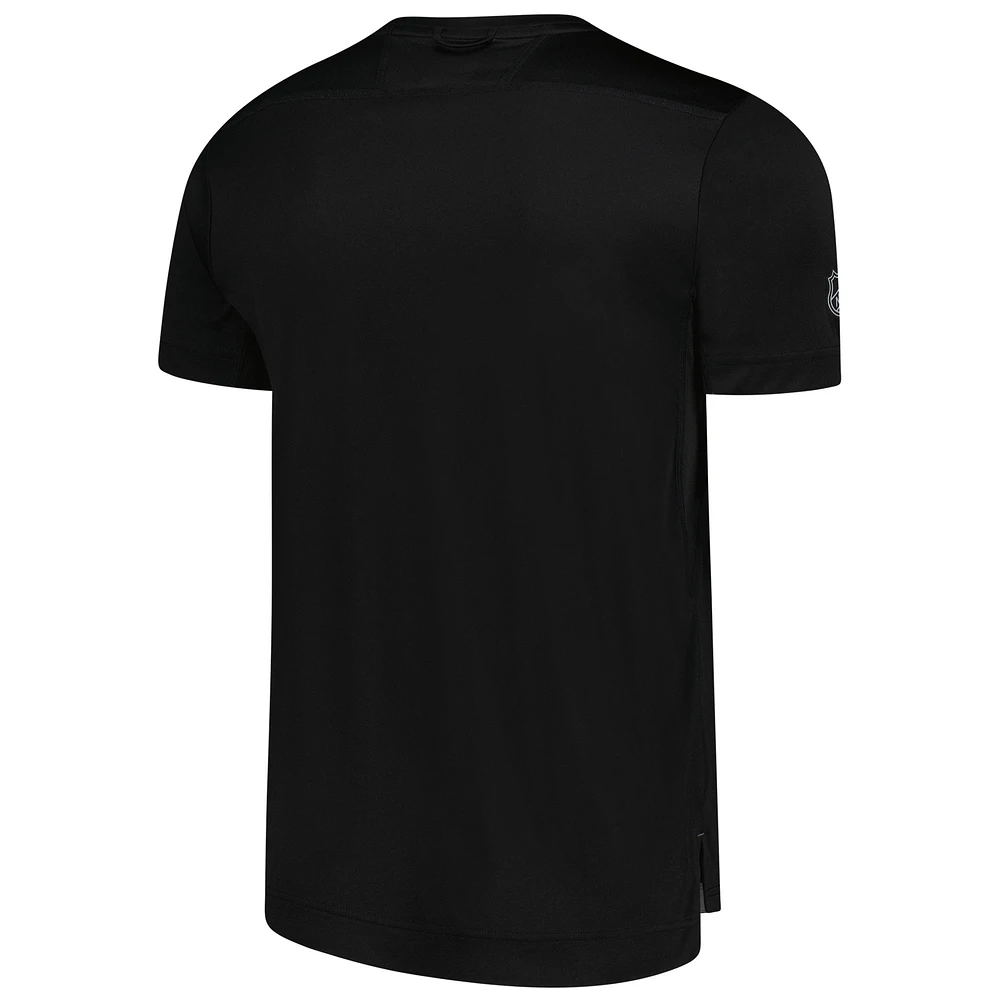 Men's Fanatics  Black NHL-Logo Authentic Pro Tech T-Shirt