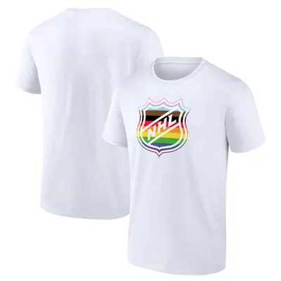NHL Fanatics Branded Team Pride Logo T-Shirt - White
