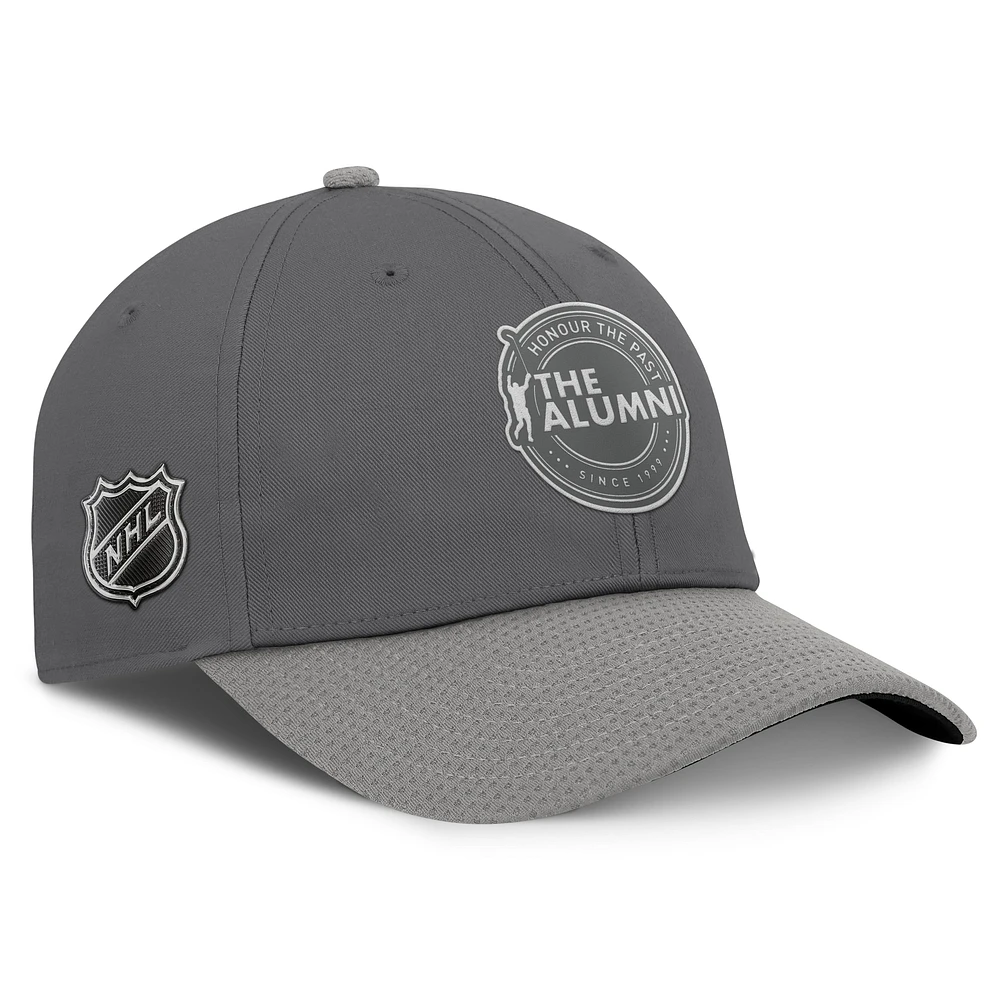 Men's Fanatics Charcoal/Gray NHL Alumni Association Adjustable Hat