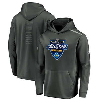 Sweat à capuche Fanatics pour homme, couleur charbon, Match des étoiles de la LNH 2020, Rinkside