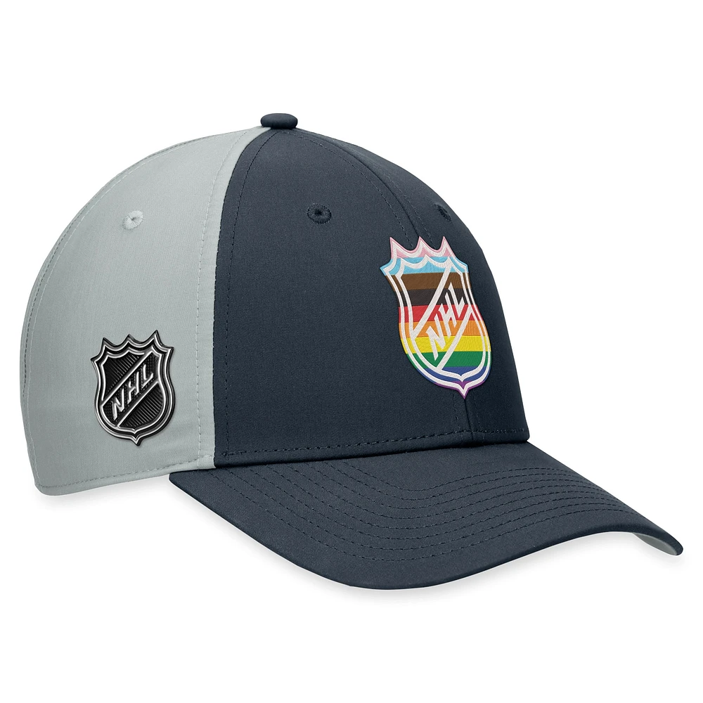 Casquette Snapback NHL Authentic Pro Pride Fanatics Charcoal pour hommes