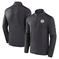 Men's Fanatics Charcoal NHL Authentic Pro The Alumni Quarter-Zip Top