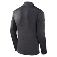 Men's Fanatics Charcoal NHL Authentic Pro The Alumni Quarter-Zip Top