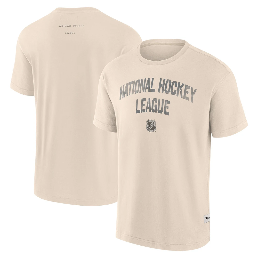 Men's Fanatics Cream NHL Elements Weathered Tonal Future Ground T-Shirt