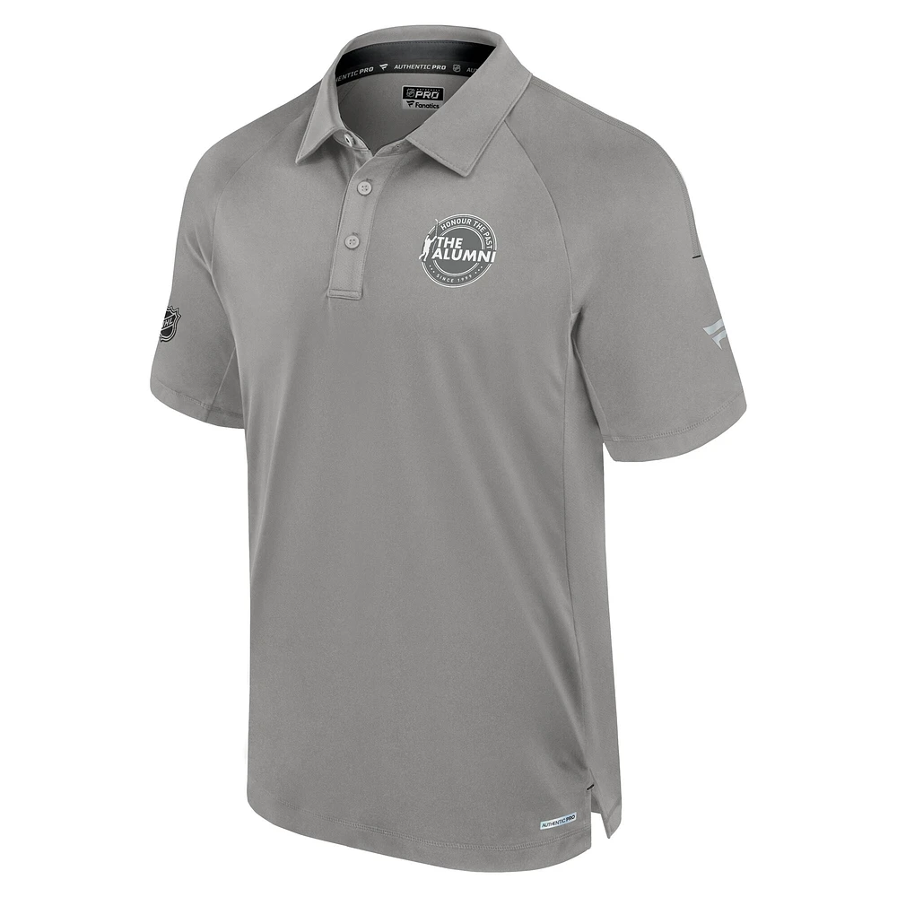 Men's Fanatics Gray Authentic Pro The Alumni Polo