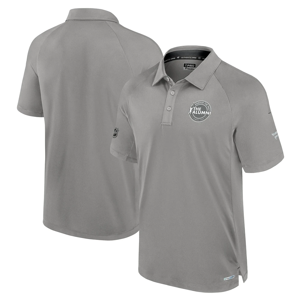 Men's Fanatics Gray Authentic Pro The Alumni Polo