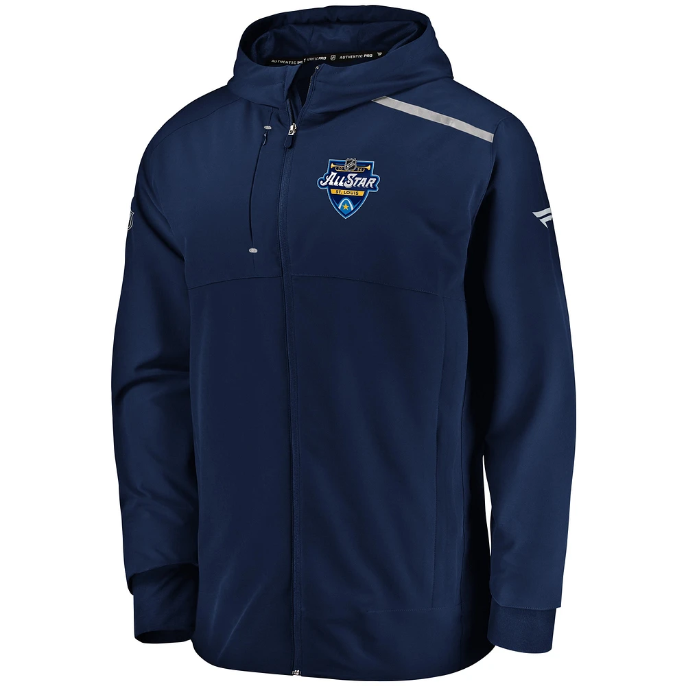 Men's Fanatics Navy 2020 NHL All-Star Game Clutch Anorak Full-Zip Hoodie Jacket