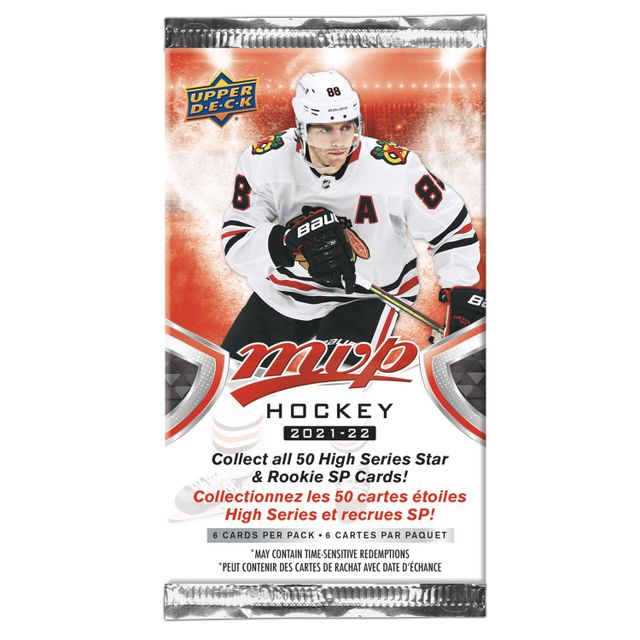 NHL 2021-22 Upper Deck MVP Boîte de vente au détail scellée en usine de 36 paquets