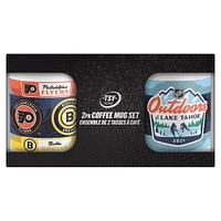 The Sports Vault Boston Bruins vs Philadelphia Flyers 2021 NHL Outdoors at Lake Tahoe - 11oz. Ensemble de tasse à café