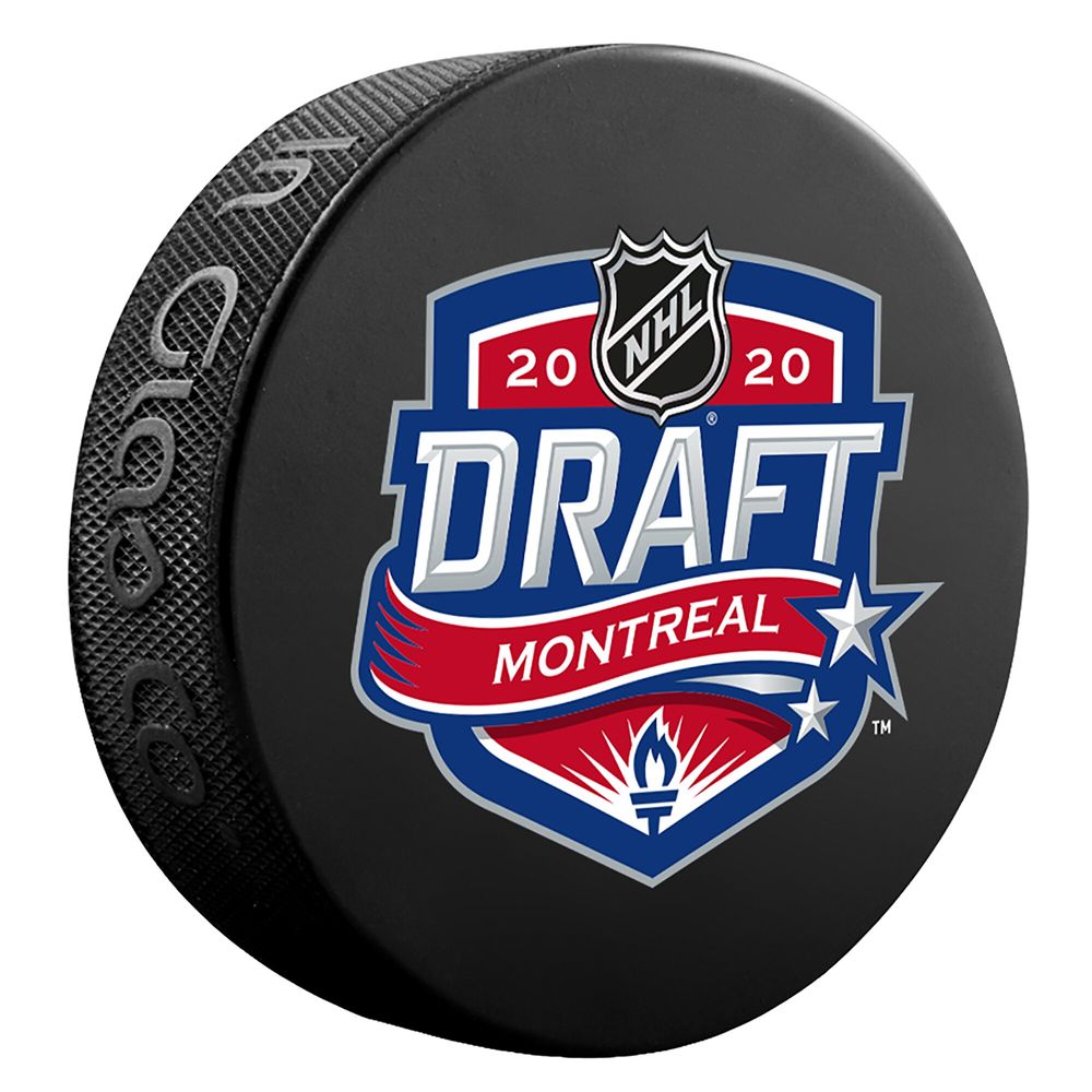 Sean Monahan Calgary Flames Autographed 2013 NHL Draft Logo Hockey Puck