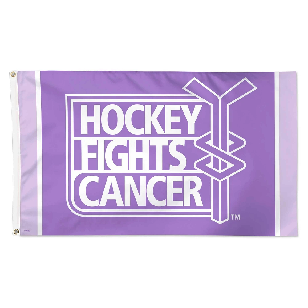 WinCraft NHL 12" x 30" 2024 Hockey Fights Cancer 3' x 5' Single-Sided Deluxe Flag