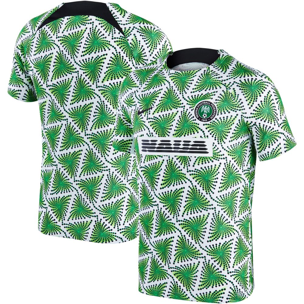 Men's Nike White Nigeria National Team 2022/23 Pre-Match Top