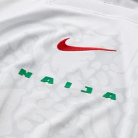 Maillot Nike blanc réplique domicile de l'équipe nationale du Nigeria 2024 pour homme