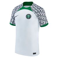 Youth Nike White Nigeria National Team 2022/23 Away Breathe Stadium Replica Blank Jersey