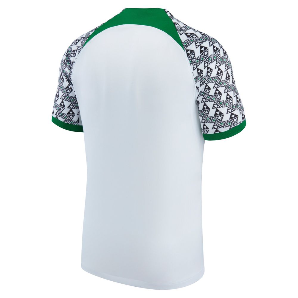 Youth Nike White Nigeria National Team 2022/23 Away Breathe Stadium Replica Blank Jersey