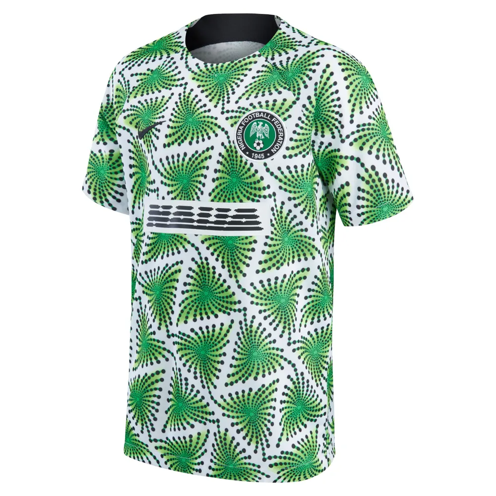 Youth Nike White Nigeria National Team Pre-Match Top