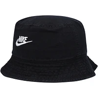 Men's Nike Black Futura Logo Washed Bucket Hat