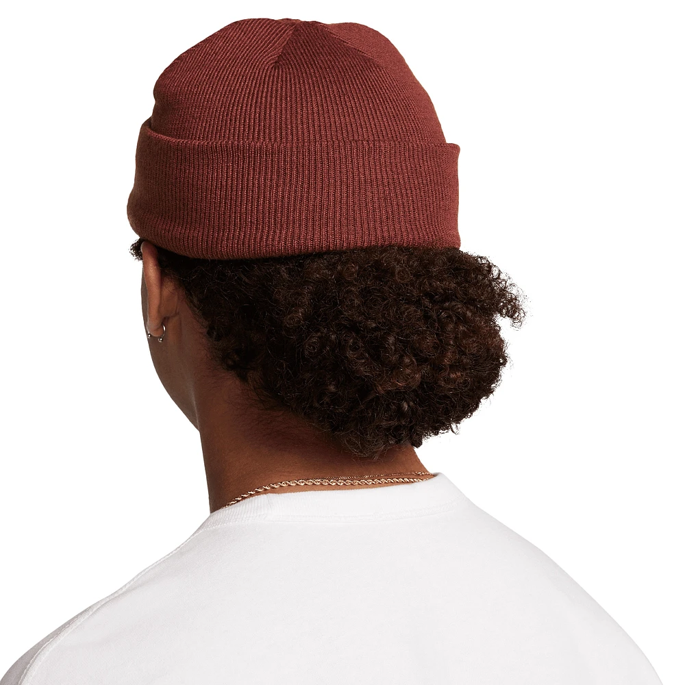 Bonnet en tricot à revers Nike Swoosh Terra bordeaux pour homme