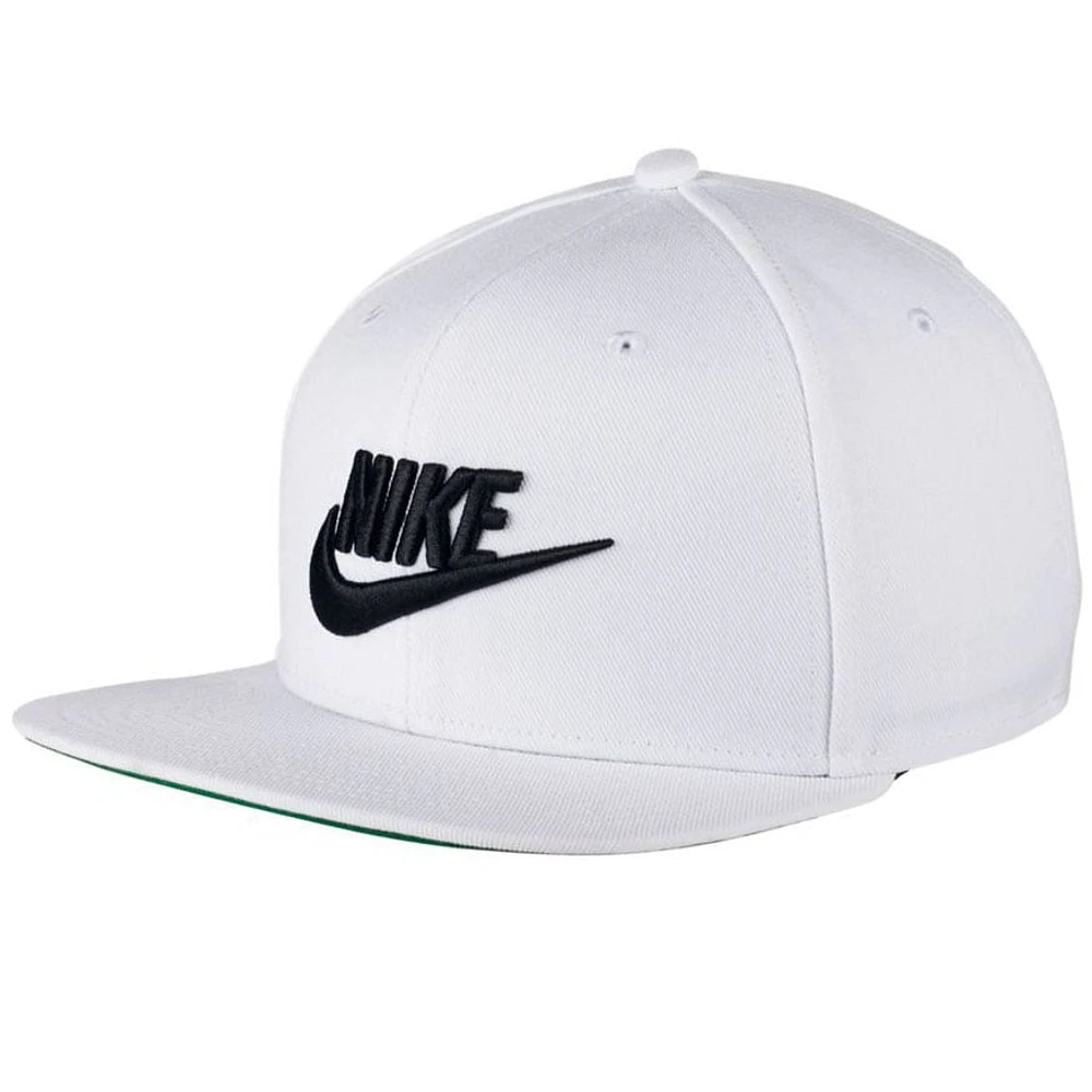 Casquette Snapback réglable Nike Pro Futura blanche pour homme