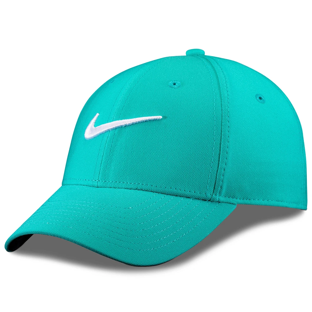 Casquette ajustable Nike Club Swoosh Aqua/Blanc