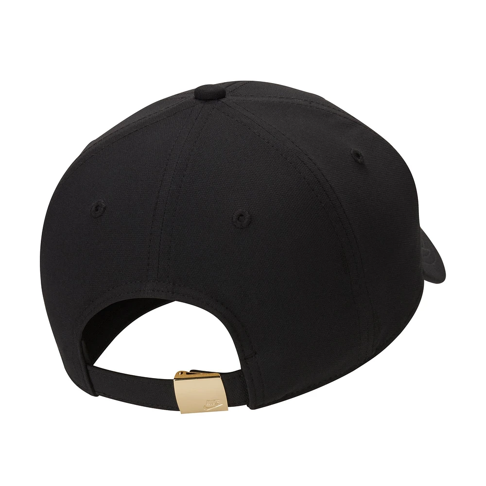 Casquette réglable Nike noire avec Swoosh latéral