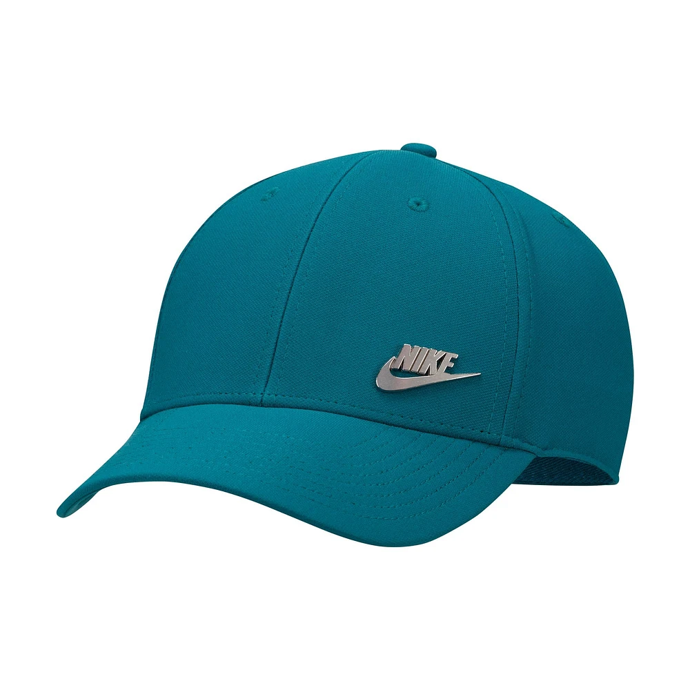 Casquette réglable Nike bleu sarcelle avec Swoosh latéral