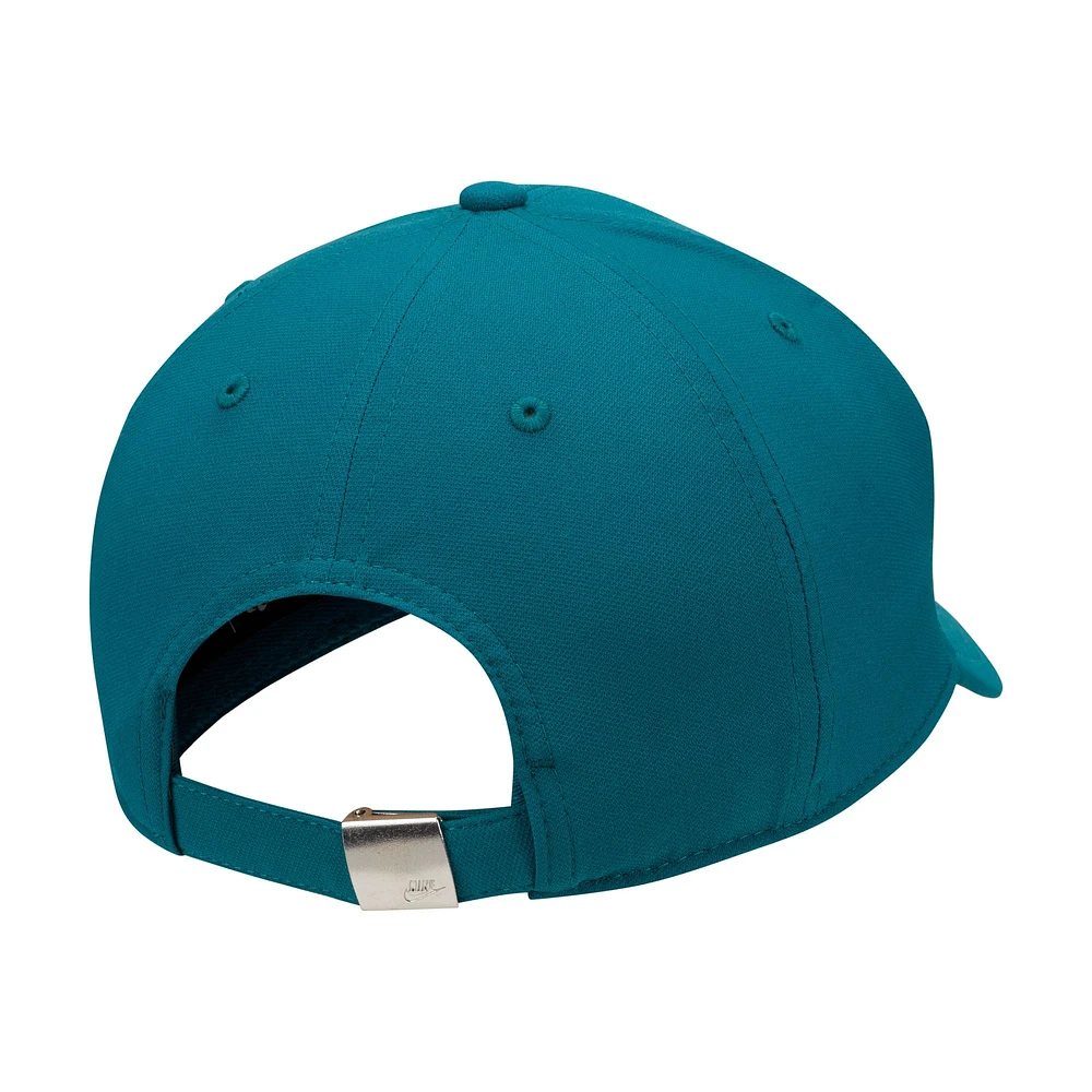 Casquette réglable Nike bleu sarcelle avec Swoosh latéral