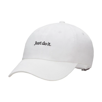 Casquette réglable Nike Just Do It Lifestyle Club blanche