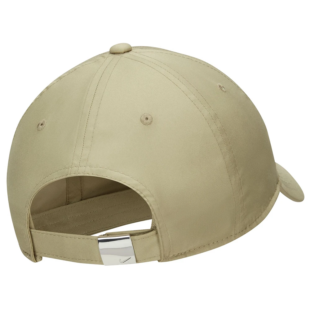 Unisex Nike  Olive Metal Swoosh Lifestyle Performance Club Adjustable Hat