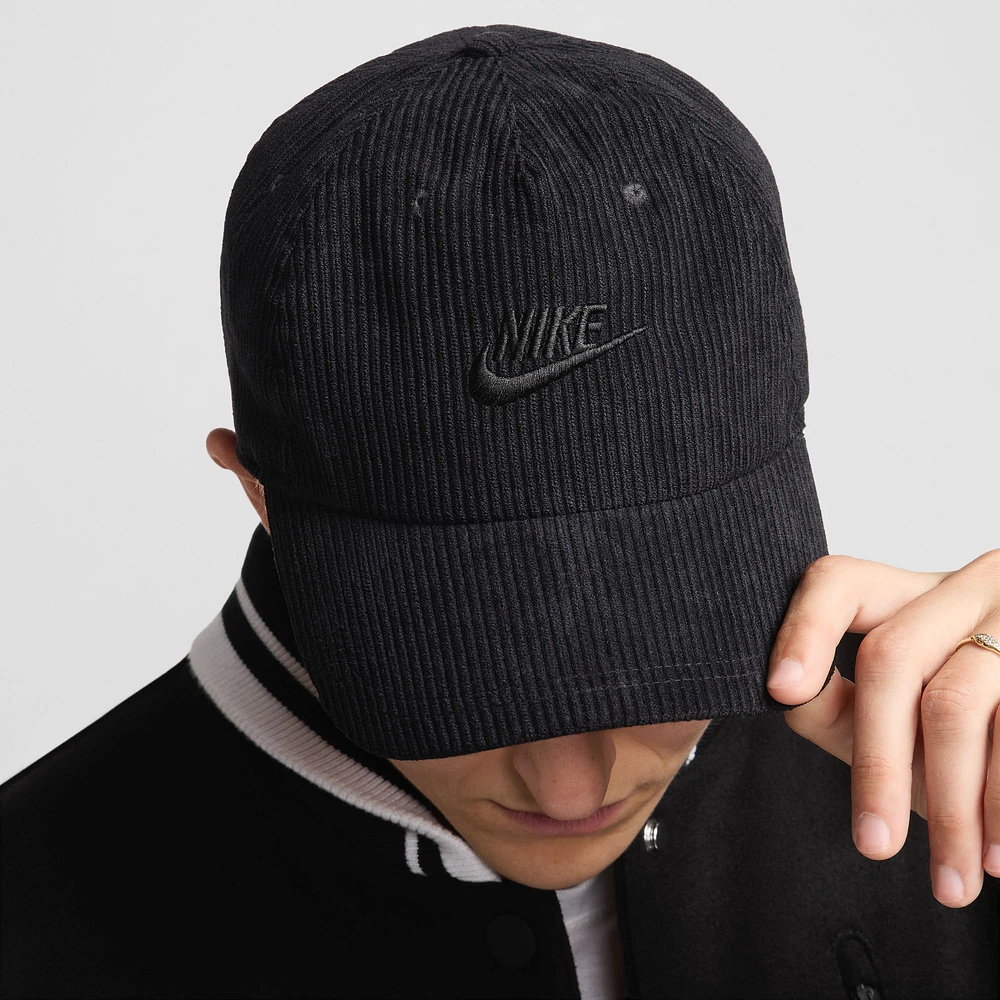 Unisex Nike Black Cord Club Unstructured Adjustable Hat