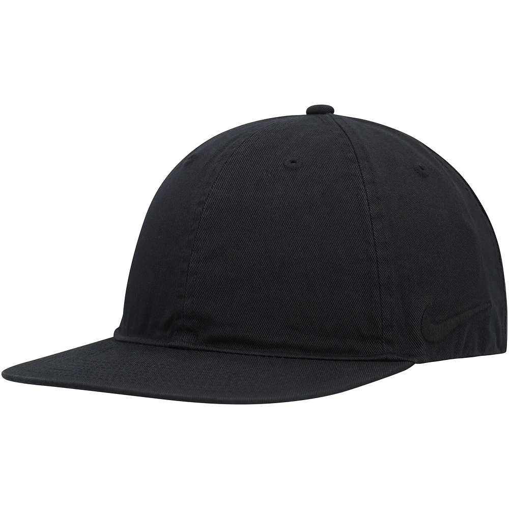 Casquette réglable unisexe Nike Black Washed Swoosh Club