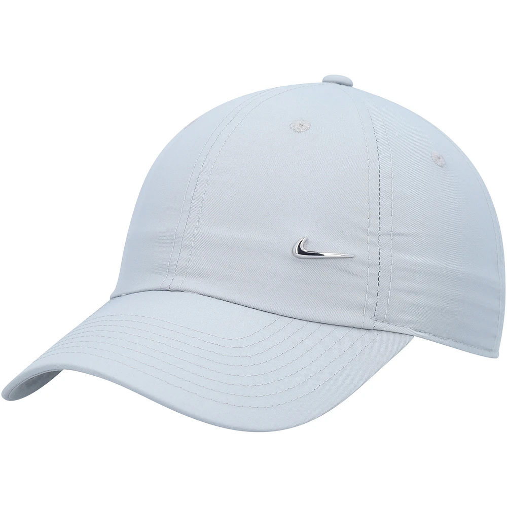 Unisex Nike Gray Metal Swoosh Club Performance Adjustable Hat