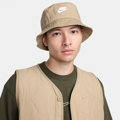 Unisex Nike Khaki Apex Futura Washed Bucket Hat