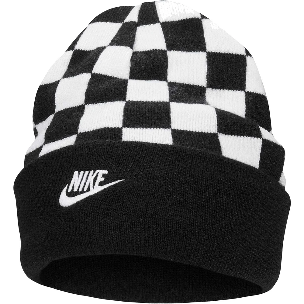 Youth Nike Black Reversible Smiley Tall Peak Cuffed Knit Hat