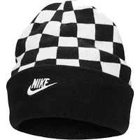 Bonnet en tricot à revers Nike noir réversible Smiley Tall Peak pour jeune