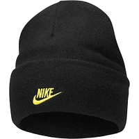 Bonnet en tricot à revers Nike noir réversible Smiley Tall Peak pour jeune