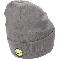 Youth Nike Charcoal Reversible Smiley Tall Peak Cuffed Knit Hat