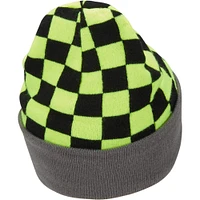 Youth Nike Charcoal Reversible Smiley Tall Peak Cuffed Knit Hat