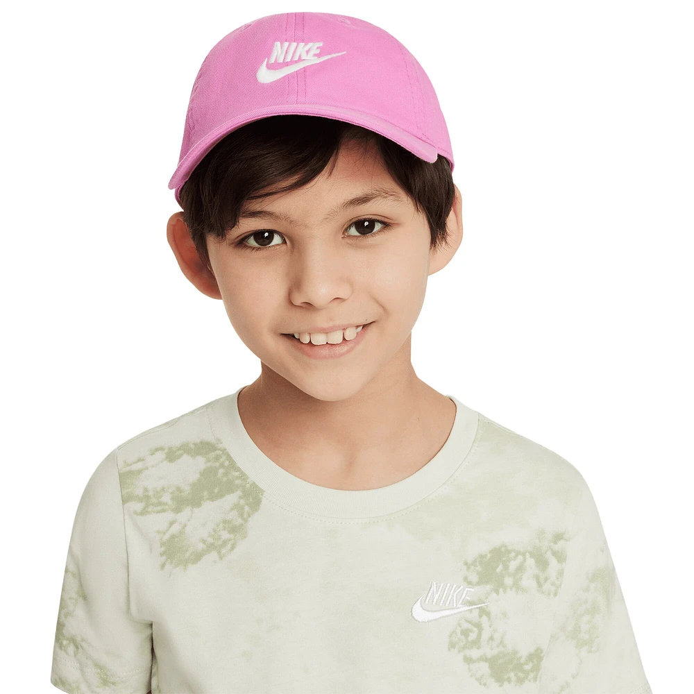 Casquette réglable Nike Futura Wash Club rose pour jeune