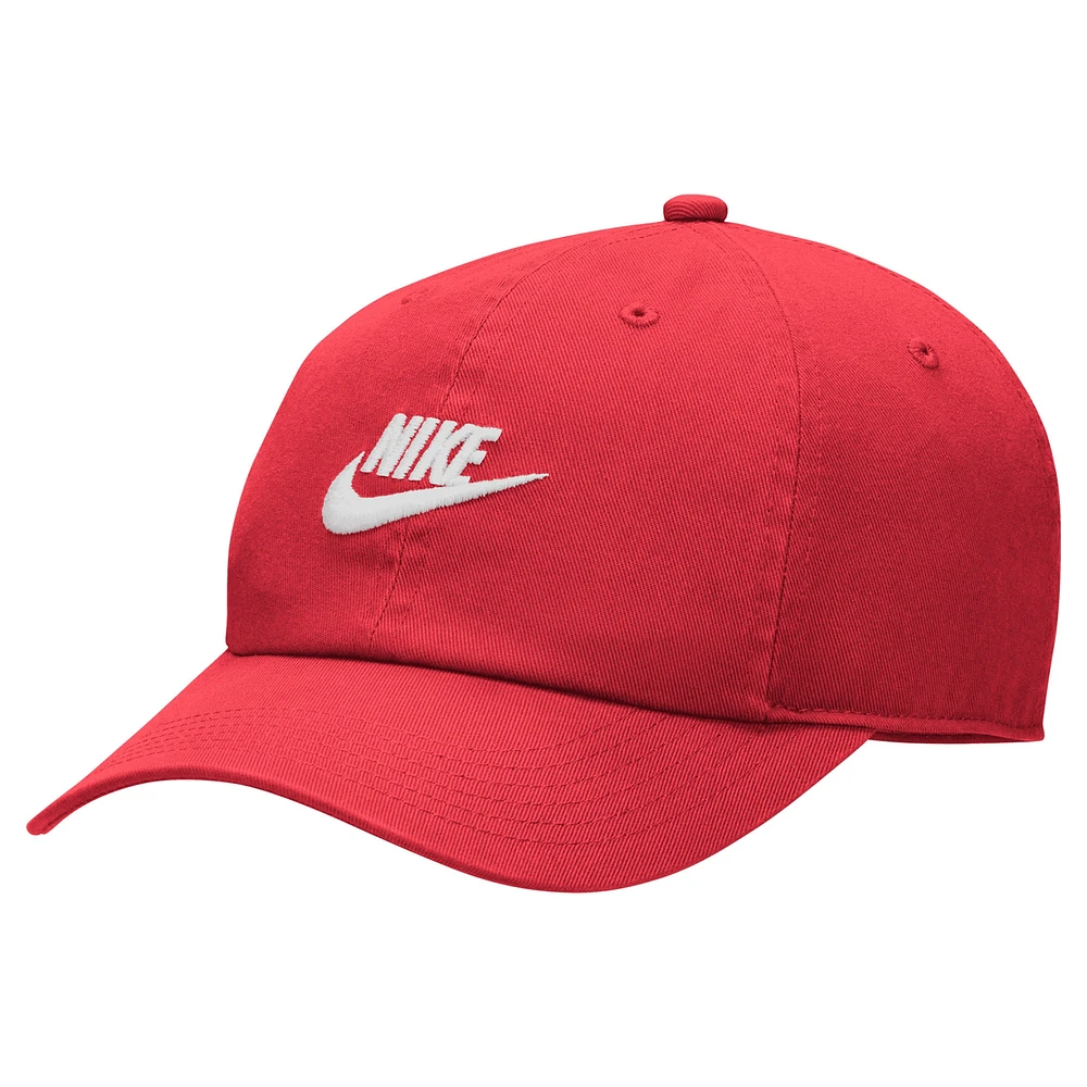 Casquette ajustable Nike Futura Wash Club pour jeune, rouge