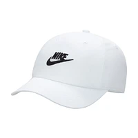 Casquette réglable Nike Futura Wash Club pour jeune blanc