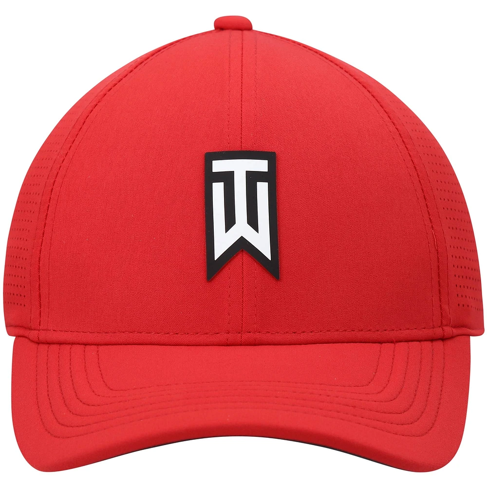 Casquette Nike Golf Tiger Woods Legacy91 Performance Flex pour homme, rouge